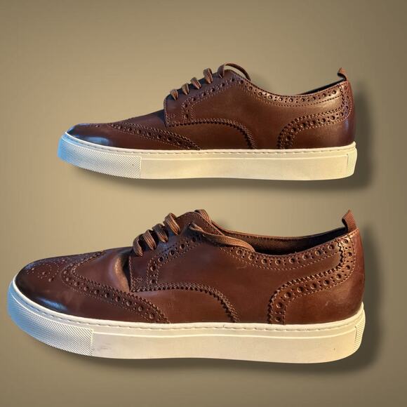 NWOT Men\'s 10.5 COLE HAAN Grand Series Winslow Brown Leather Wingtip Sneakers main image 8